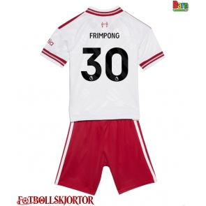 Liverpool Jeremie Frimpong #30 Borta Kläder Barn 2026-27 Kortärmad (+ Korta byxor)